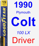 Driver Wiper Blade for 1990 Plymouth Colt - Premium