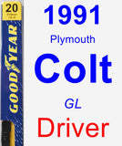 Driver Wiper Blade for 1991 Plymouth Colt - Premium