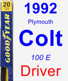 Driver Wiper Blade for 1992 Plymouth Colt - Premium