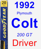 Driver Wiper Blade for 1992 Plymouth Colt - Premium