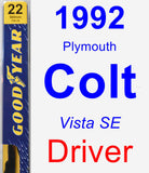 Driver Wiper Blade for 1992 Plymouth Colt - Premium