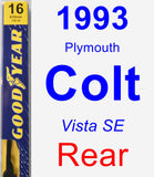 Rear Wiper Blade for 1993 Plymouth Colt - Premium