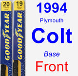 Front Wiper Blade Pack for 1994 Plymouth Colt - Premium