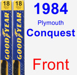 Front Wiper Blade Pack for 1984 Plymouth Conquest - Premium