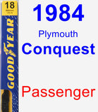 Passenger Wiper Blade for 1984 Plymouth Conquest - Premium