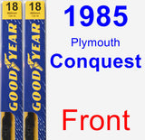 Front Wiper Blade Pack for 1985 Plymouth Conquest - Premium