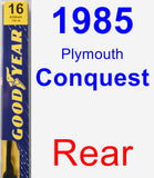 Rear Wiper Blade for 1985 Plymouth Conquest - Premium