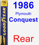 Rear Wiper Blade for 1986 Plymouth Conquest - Premium