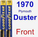 Front Wiper Blade Pack for 1970 Plymouth Duster - Premium