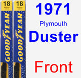 Front Wiper Blade Pack for 1971 Plymouth Duster - Premium
