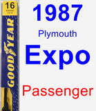 Passenger Wiper Blade for 1987 Plymouth Expo - Premium