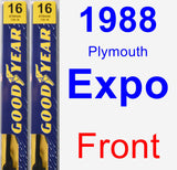 Front Wiper Blade Pack for 1988 Plymouth Expo - Premium