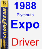 Driver Wiper Blade for 1988 Plymouth Expo - Premium