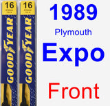 Front Wiper Blade Pack for 1989 Plymouth Expo - Premium