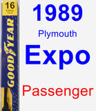 Passenger Wiper Blade for 1989 Plymouth Expo - Premium