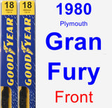 Front Wiper Blade Pack for 1980 Plymouth Gran Fury - Premium