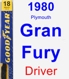 Driver Wiper Blade for 1980 Plymouth Gran Fury - Premium