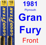 Front Wiper Blade Pack for 1981 Plymouth Gran Fury - Premium