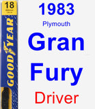 Driver Wiper Blade for 1983 Plymouth Gran Fury - Premium