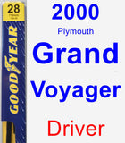Driver Wiper Blade for 2000 Plymouth Grand Voyager - Premium