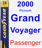 Passenger Wiper Blade for 2000 Plymouth Grand Voyager - Premium