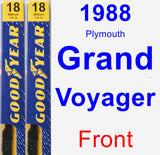 Front Wiper Blade Pack for 1988 Plymouth Grand Voyager - Premium