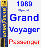 Passenger Wiper Blade for 1989 Plymouth Grand Voyager - Premium