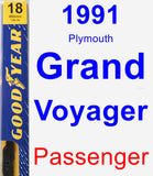 Passenger Wiper Blade for 1991 Plymouth Grand Voyager - Premium