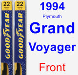 Front Wiper Blade Pack for 1994 Plymouth Grand Voyager - Premium