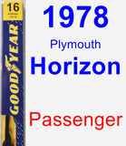 Passenger Wiper Blade for 1978 Plymouth Horizon - Premium