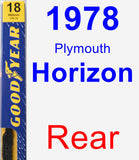 Rear Wiper Blade for 1978 Plymouth Horizon - Premium