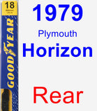 Rear Wiper Blade for 1979 Plymouth Horizon - Premium