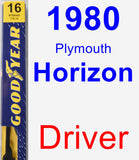 Driver Wiper Blade for 1980 Plymouth Horizon - Premium