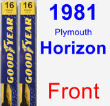 Front Wiper Blade Pack for 1981 Plymouth Horizon - Premium