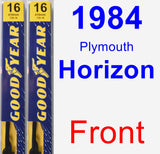 Front Wiper Blade Pack for 1984 Plymouth Horizon - Premium