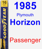 Passenger Wiper Blade for 1985 Plymouth Horizon - Premium