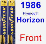 Front Wiper Blade Pack for 1986 Plymouth Horizon - Premium