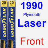 Front Wiper Blade Pack for 1990 Plymouth Laser - Premium