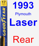 Rear Wiper Blade for 1993 Plymouth Laser - Premium