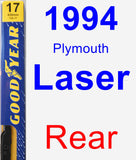 Rear Wiper Blade for 1994 Plymouth Laser - Premium