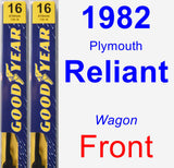 Front Wiper Blade Pack for 1982 Plymouth Reliant - Premium