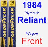 Front Wiper Blade Pack for 1984 Plymouth Reliant - Premium