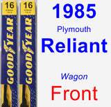 Front Wiper Blade Pack for 1985 Plymouth Reliant - Premium