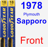 Front Wiper Blade Pack for 1978 Plymouth Sapporo - Premium