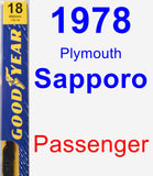 Passenger Wiper Blade for 1978 Plymouth Sapporo - Premium