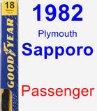 Passenger Wiper Blade for 1982 Plymouth Sapporo - Premium