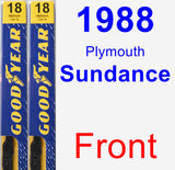 Front Wiper Blade Pack for 1988 Plymouth Sundance - Premium