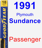 Passenger Wiper Blade for 1991 Plymouth Sundance - Premium