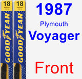 Front Wiper Blade Pack for 1987 Plymouth Voyager - Premium