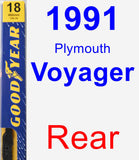 Rear Wiper Blade for 1991 Plymouth Voyager - Premium